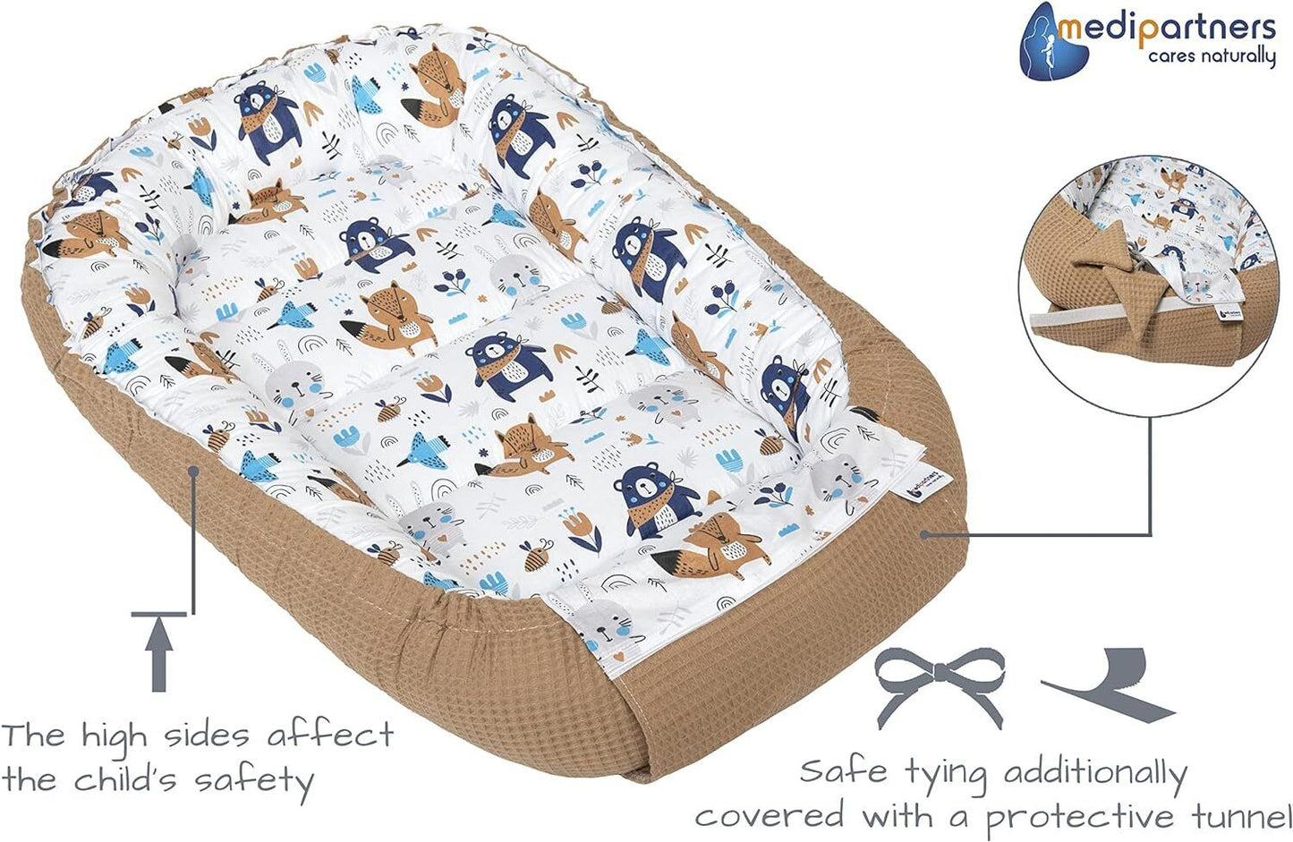 Babynest zum Kuscheln 100% Baumwolle & ÖkoTex zertifiziert
