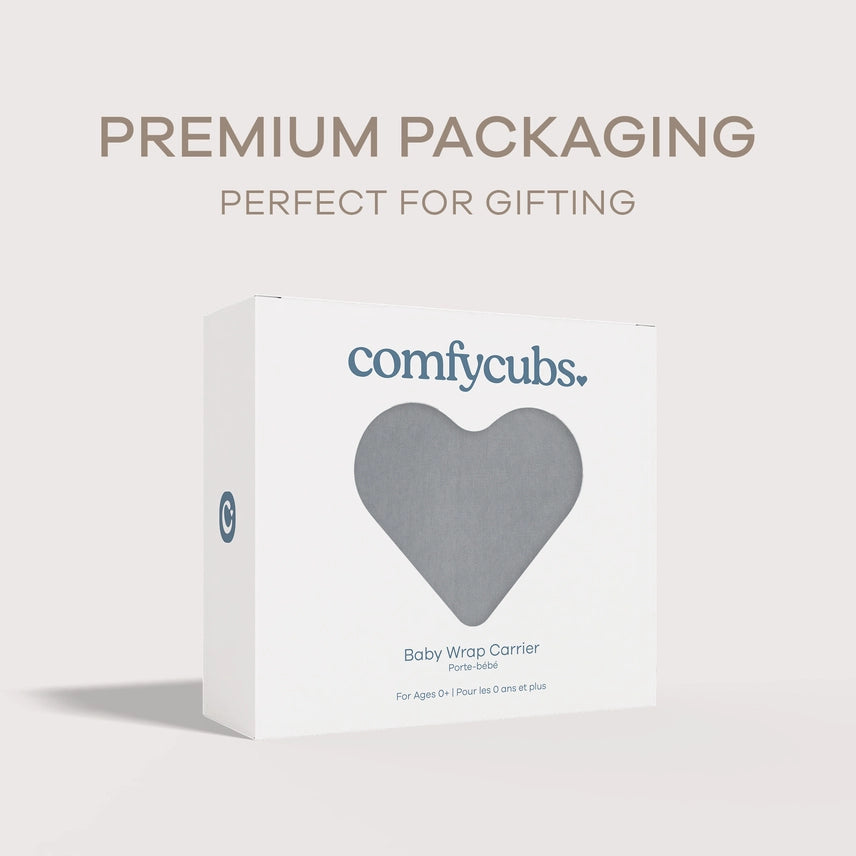 Comfy Cubs Babytrage – Elastisches Tragetuch für Neugeborene, 95% Baumwolle, 0-18 Monate