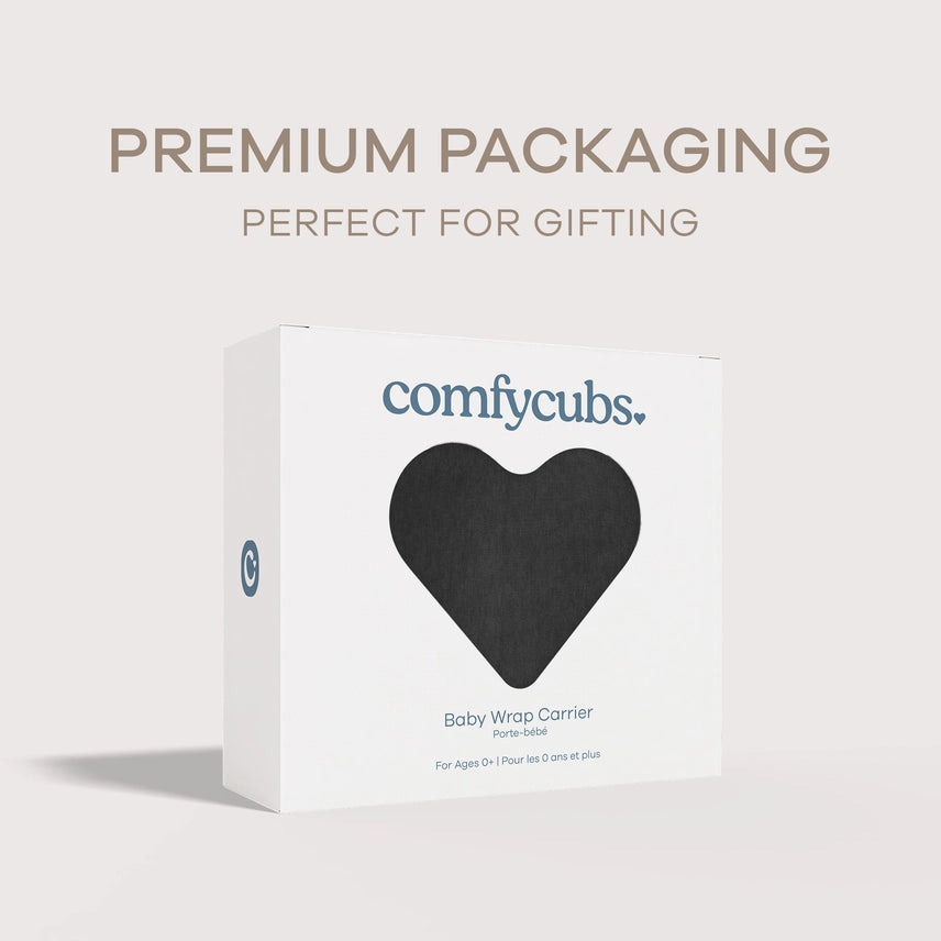 Comfy Cubs Babytrage – Elastisches Tragetuch für Neugeborene, 95% Baumwolle, 0-18 Monate