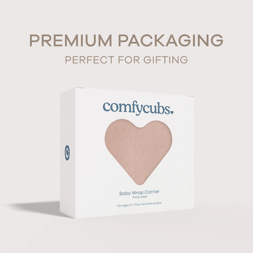 Comfy Cubs Babytrage – Elastisches Tragetuch für Neugeborene, 95% Baumwolle, 0-18 Monate
