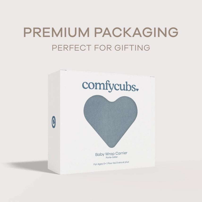 Comfy Cubs Babytrage – Elastisches Tragetuch für Neugeborene, 95% Baumwolle, 0-18 Monate