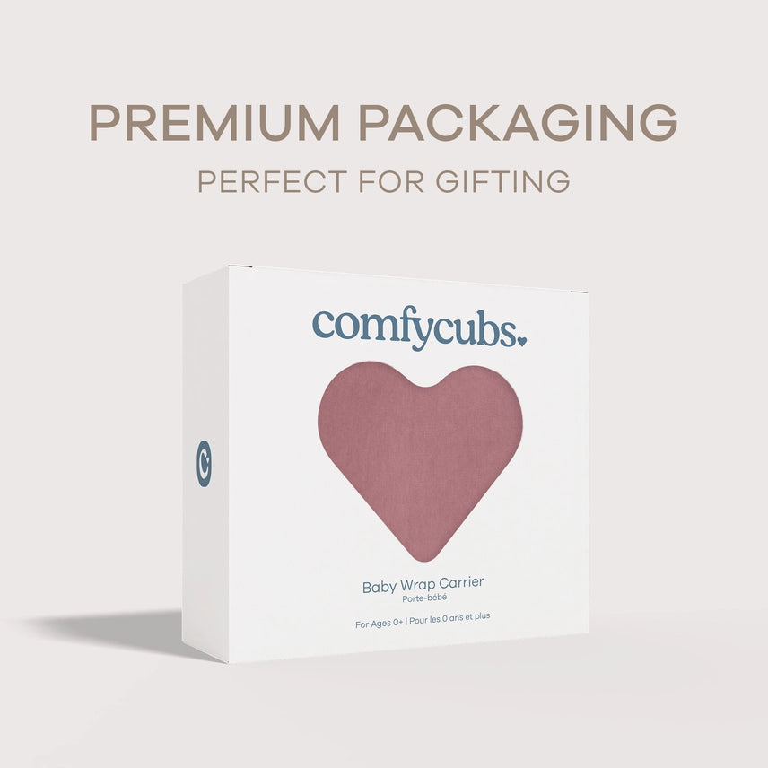 Comfy Cubs Babytrage – Elastisches Tragetuch für Neugeborene, 95% Baumwolle, 0-18 Monate