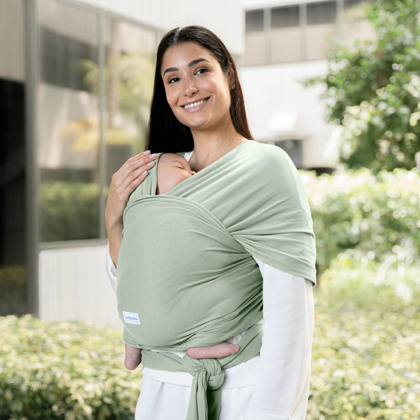 Comfy Cubs Babytrage – Elastisches Tragetuch für Neugeborene, 95% Baumwolle, 0-18 Monate
