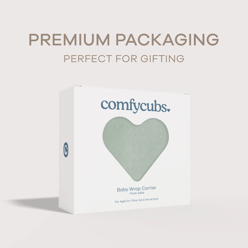 Comfy Cubs Babytrage – Elastisches Tragetuch für Neugeborene, 95% Baumwolle, 0-18 Monate